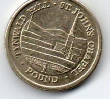 Isle Of Man One Pound Coin 'Tynwald Hill St John' Very Fine Condition 2016 - 1 Pond