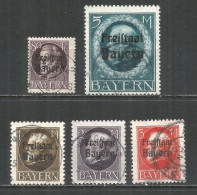 Bavaria 1919 Year Used Stamps , Mi. 164-68 - Altri & Non Classificati