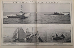 1907 LES CANOTS AUTOMOBILES À ARCACHON - LA VIE AU GRAND AIR - 1900 - 1949