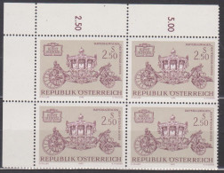 1972 , Mi 1408 ** (1) -  4er Block Postfrisch - Kunstschätze Aus Der Wagenburg - Briefe U. Dokumente