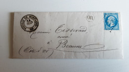 Timbre Sur Lettre De Pouilly En Montagne à   BEAUNE  14/06/1866 - 1849-1876: Période Classique