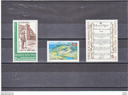 ANDORRE 1986 MUSEE POSTAL, TOURISME, MANUAL DIGEST Yvert 345 + 351-352, Michel 366 + 372-373 NEUF** MNH - Ungebraucht