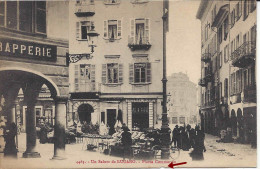 Un Saluto Da Lugano, Piazza Commercio, Scatto Animato, Drapperie, Cachet HOTEL ADLER STADTHOF Viaggiata 1910 - Lugano