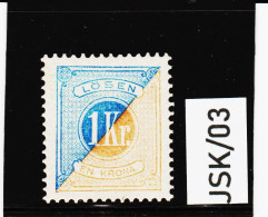 JSK/03 SCHWEDEN 1874  Michl 10 B  PORTO Gez.13 (*) FALZ  ZÄHNUNG  SIEHE ABBILDUNG - Postage Due