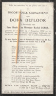 Oorlogsslachtoffer : 1944, Dora Defloor, Demey, Oostende, Luchtbombardement - Imágenes Religiosas