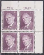 1973 , Mi 1410 ** (1) -  4er Block Postfrisch - 50. Todestag Von Alfons Petzold - Neufs