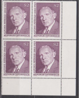 1973 , Mi 1410 ** (2) -  4er Block Postfrisch - 50. Todestag Von Alfons Petzold - Ungebraucht