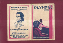 240524A - PROGRAMME THEATRE OLYMPIA 1930 - BUSTER KEATON A Pas De Géant Et L'Opérateur Douglas FAIRBANKS Masque Fer - Programmes