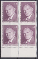 1973 , Mi 1410 ** (5) -  4er Block Postfrisch - 50. Todestag Von Alfons Petzold - Ungebraucht