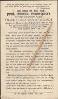 Oorlogsslachtoffer : 1944, Jull Pourquoy; Van De Voorde, Meigem, Haut-Ittre, Oudstrijder : 1914-18 - Imágenes Religiosas