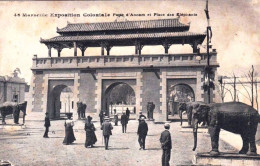 13 - MARSEILLE   -   Exposition Coloniale -  Porte D'Annam Et Place Des Elephants - Expositions Coloniales 1906 - 1922