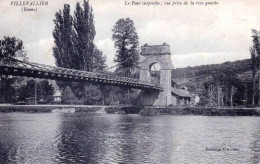 89 - Yonne - VILLEVALLIER  -  Le Pont Suspendu - Vue Prise De La Rive Gauche - Autres & Non Classés