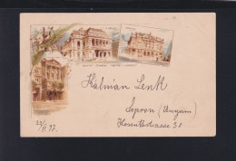 Ungarn Hungary Bild-PK 1897 Sopron Nach Löbau - Entiers Postaux