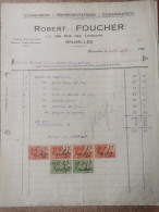 Facture Belgique, Robert Foucher, Bruxelles 1927 - 1900 – 1949