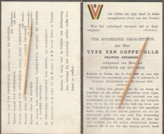 Oorlogsslachtoffer : 1945; Yvan Van Coppenlle, De Bussere, Deinze, Erzingen, Duitsland, - Imágenes Religiosas