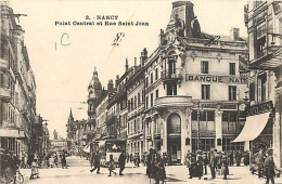 54 - Nancy - Point Central Et Rue Saint-Jean - Animée - Tramway - Carte Neuve - CPA - Voir Scans Recto-Verso - Nancy