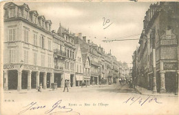 51 - Reims - Rue De L'Etape - Animée - Précurseur - Oblitération Ronde De 1902 - Pharmacie Drouet D'Erlon - CPA - Voir S - Reims