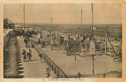 14 - Cabourg - La Plage - Jeux De Plage Pour Enfants - CPA - Oblitération De 1938 - Voir Scans Recto-Verso - Cabourg