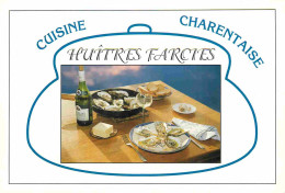 Recettes De Cuisine - Huitres Farcies - Cuisine Charentaise - Gastronomie - CPM - Carte Neuve - Voir Scans Recto-Verso - Recipes (cooking)