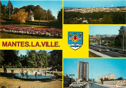 78 - Mantes La Jolie - Multivues - Blasons - Automobiles - CPM - Carte Neuve - Voir Scans Recto-Verso - Mantes La Jolie