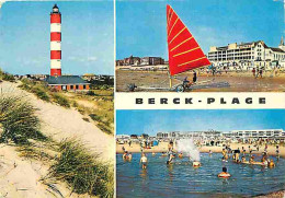 62 - Berck Sur Mer - Multivues - Phare - Plage - Baignade - Char à Voile - Flamme Postale - CPM - Voir Scans Recto-Verso - Berck