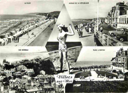 14 - Villers Sur Mer - Multivues - Femme En Maillot De Bain - Automobiles - Mention Photographie Véritable - Carte Dente - Villers Sur Mer