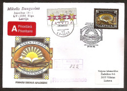 LATVIA 1995●Karlis Ulmanis Schools Appeal●Mi409+ATM1●FDC R-Cover - Latvia