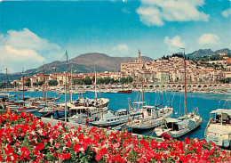 06 - Menton - Le Port Et La Vieille Ville - Bateaux - Fleurs - CPM - Carte Neuve - Voir Scans Recto-Verso - Menton