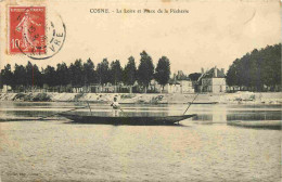 58 - Cosne Cours Sur Loire - La Loire Et Place De La Pecherie - Animée - CPA - Oblitération De 1918 - Voir Scans Recto-V - Cosne Cours Sur Loire