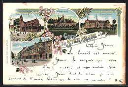 Lithographie Sterkrade, Johanniterhaus, St. Josephs-Hospital Und Kath. Kirche  - Sonstige & Ohne Zuordnung