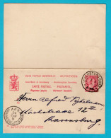 LUXEMBOURG Postal Stationery Card With Paid Reply 1905 Luxembourg Gare To Ravensburg, Germany - Ganzsachen