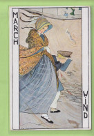 OLD POSTCARD -  ARTIST SIGNED - RIE CRAMER - MONTHS OF THE YEAR ' MARCH ' ART DECO - Other & Unclassified