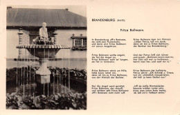 Brandenburg (Havel) Fritze Bollmann Brunnen Und Gedicht Gl1959 #168.656 - Autres & Non Classés