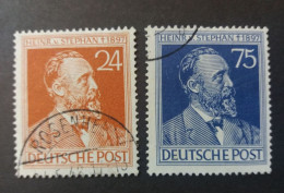 GERMANY ALLEMAGNE DEUTSCHES POST 1947 50 ANN. DELLA MORTE DI VON STEPHAN CAT. YVERT N.53/54 - Amtliche Ausgaben