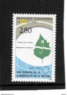 ANDORRE 1995 Année Europénne De La Conservation De La Nature Yvert 454, Michel 475 NEUF** MNH - Unused Stamps