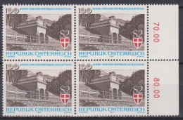 1973 , Mi 1429 ** (3) -  4er Block Postfrisch - 100 Jahre Erste Wiener Hochquellenleitung - Unused Stamps