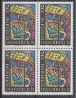 1973 , Mi 1435 ** (4) -  4er Block Postfrisch - Weihnachten - Ungebraucht