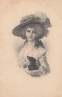 Dackel Teckel Bassotto Lady Holding A Dachshund Dog Puppy Old Postcard Ed Munk Wien - Dogs