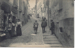 16288. Lugano, Via Cattedrale, Scatto Animato, Nero Bianco, Non Viaggiata - Lugano