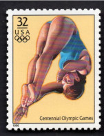 204359001  1996 (XX) SCOTT 3068D POSTFRIS MINT NEVER HINGED - OLYMPIC GAMES - WOMEN S DIVING - Nuovi