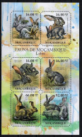 MOZAMBIQUE - ANIMAUX SAUVAGES - LIEVRES - N° 4118 A 4123 ET BF 455 - NEUF** MNH - Hasen