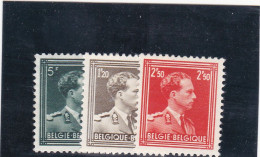 COB 1005/07 Koning Leopold III-Roi Léopold III 1956 MH-met Scharnier-neuf Avec Charniere - Nuevos