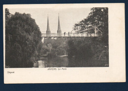 Anvers. Le Parc. ( Stadspark- 1870). Le Pont Suspendu Sur L'étang Et L'église Saint-Joseph. Ca 1900 - Antwerpen