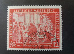 GERMANY ALLEMAGNE DEUTSCHES ZONE ACCUP. INTERALLEATA 1947 FIERA AUTUNNALE DI LIPSIA CAT. YVERT N.30 - Usados