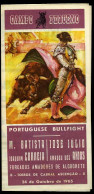 Portugal Dépliant Corrida Taureau Lisboa 1965 Tourada Corrida Touros Batista Correia Forcados Alcochete Bullfight Flyer - Programmes