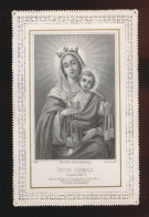 IMAGE PIEUSE RELIGIEUSE CANIVET DENTELLE =  EERSTE H.MIS  TE GENT 1888.  FRANS WEEMAES     2 SCANS - Imágenes Religiosas