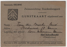 Deurne Zweminrichting Boeckenberghpark Gunstkaart - Documentos Históricos