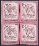 1974 , Mi 1439 ** (5) -  4er Block Postfrisch - Freimarke : Schönes Österreich , Bludenz (Vorarlberg) - Unused Stamps