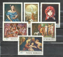 8511D-SERIE COMPLETA RUMANÍA ARTE PINTURA 1968 Nº 2371/2376 - Used Stamps