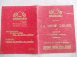 LA ROBE ROUGE 1933  BROCHURE DE CINEMA - Publicité Cinématographique